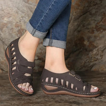 Load image into Gallery viewer, Hollow Out Open Toe Wedges Buckle