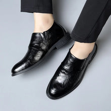 Load image into Gallery viewer, Elegant Men Business Dress Black Shoes Loafers Street Genuine Leather