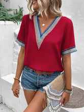 Load image into Gallery viewer, Elegant  New Lace Patchwork V-neck Casual