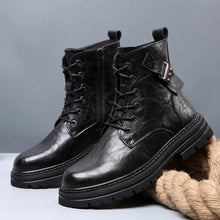 Load image into Gallery viewer, Lace-Up Leather Ankle Boots