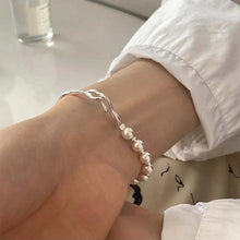 Load image into Gallery viewer, Elegant Pearl Half Bangle Bracelet