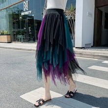 Load image into Gallery viewer, Irregular Mesh Skirt