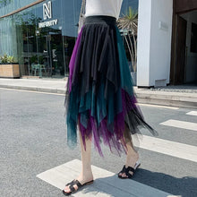 Load image into Gallery viewer, Irregular Mesh Skirt