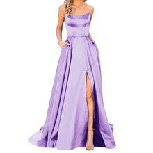 Load image into Gallery viewer, Elegant Halter Backless Long Dress Satin