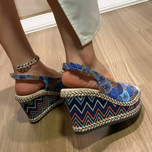 Load image into Gallery viewer, Buckle Strap Women's Wedge Sandals Fashion