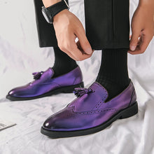 Load image into Gallery viewer, Italian Loafers Men Tassel Slip-on Fashion Leather Shoes