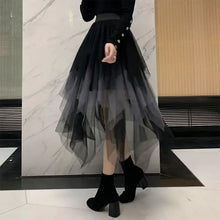 Load image into Gallery viewer, Irregular Mesh Skirt