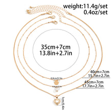 Load image into Gallery viewer, 3Pcs Creative Heart Sequin Pendant Choker Necklace