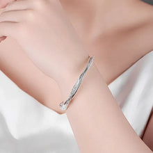 Load image into Gallery viewer, 925 sterling silver original pretty weave Bangle