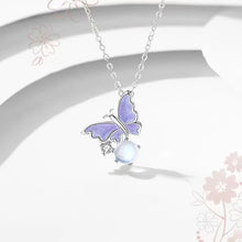 Load image into Gallery viewer, Delicate Purple Butterfly Necklace