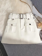 Load image into Gallery viewer, Leather Short Skirt Belt A-line Wrap Hip