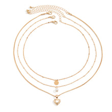 Load image into Gallery viewer, 3Pcs Creative Heart Sequin Pendant Choker Necklace