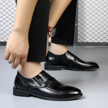 Load image into Gallery viewer, Elegant Men Business Dress Black Shoes Loafers Street Genuine Leather