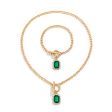 Load image into Gallery viewer, 2Pcs Creative Elegant Green Rhinestone Necklace