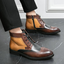 Load image into Gallery viewer, Leather Ankle Boots Luxury British Style