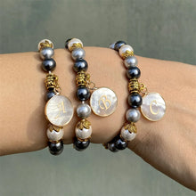 Load image into Gallery viewer, Fashion Shell Beads Bracelet Women A-Z Initial Letter Bracelet