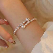 Load image into Gallery viewer, Elegant Pearl Half Bangle Bracelet