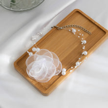 Load image into Gallery viewer, Elegant White Big Rose Flower Chain Necklace