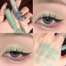 Load image into Gallery viewer, Double Head Glitter Gold Pink Eyeshadow