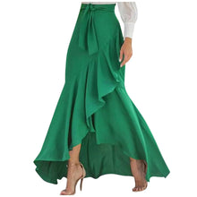 Load image into Gallery viewer, High Waist Ruffle Hem Skirt Back Waist Elastic Mermaid
