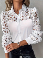 Load image into Gallery viewer, Hollow V-neck Unique Women's Shirt Elegant