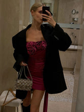Load image into Gallery viewer, Fashion Sexy Backless Flower Pleated Design Strapless Bodycon Mini