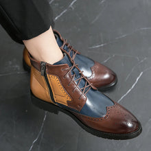 Load image into Gallery viewer, Leather Ankle Boots Luxury British Style