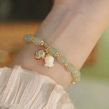 Load image into Gallery viewer, Green Bamboo Joint Beaded Bracelet