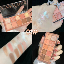 Load image into Gallery viewer, 10Color Eye Shadow Palette Pumpkin Earth Tone Matte Pearlescent
