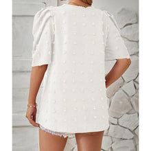 Load image into Gallery viewer, Jacquard Ball Short Sleeved Round Neck