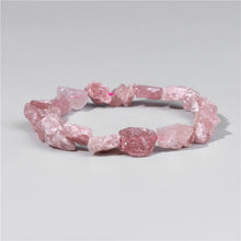 Load image into Gallery viewer, Irregular Crystal Beads Bracelet Rough Natural Stone Rose