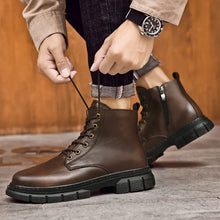 Load image into Gallery viewer, Casual Boots Genuine Leather Lace Up