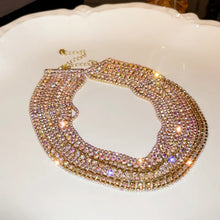 Load image into Gallery viewer, Luxury Colorful Crystal Choker Necklace Multilayer