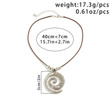 Load image into Gallery viewer, Creative Sweet Cool Big Spiral Conch Pendant Necklace Women Summer
