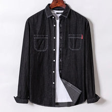 Load image into Gallery viewer, Denim Shirt Long Sleeve Button Front Pocket Casual