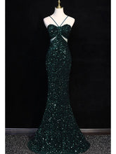 Load image into Gallery viewer, New Sequin Evening Dress Halter Neck Mermaid