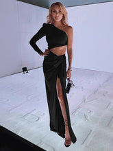 Load image into Gallery viewer, Fashion Hollow Out One Shoulder Long Sleeve