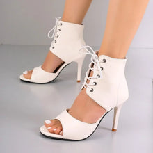 Load image into Gallery viewer, Lace-up Women's Sandals Fashion Peep Toe