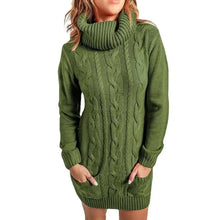 Load image into Gallery viewer, Loose Turtleneck Twist Knitted Long Sleeve Warm
