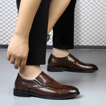 Load image into Gallery viewer, Elegant Men Business Dress Black Shoes Loafers Street Genuine Leather