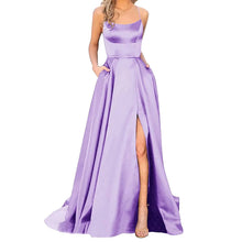 Load image into Gallery viewer, Elegant Halter Backless Long Dress Satin