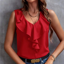 Load image into Gallery viewer, Elegant Rose Red Pullover Top