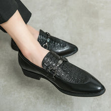 Load image into Gallery viewer, Crocodile Pattern Leather Shoes Fashion Loafers Men's Slip-On