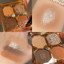 Load image into Gallery viewer, 4 Colors Pumpkin Eyeshadow Palette Professional Highlight Shimmer
