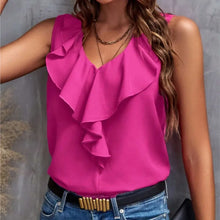 Load image into Gallery viewer, Elegant Rose Red Pullover Top