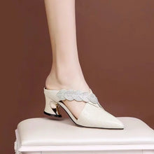 Load image into Gallery viewer, Fashionable Pointed Toe Slip-on Chunky High Heels
