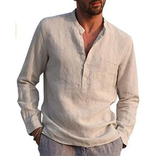 Load image into Gallery viewer, Casual Loose Plain Linen Shirt