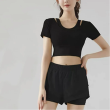 Load image into Gallery viewer, High Waist Elastic Solid Short Skirt