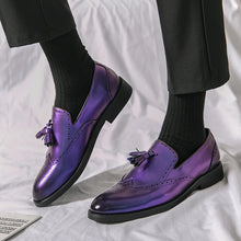 Load image into Gallery viewer, Italian Loafers Men Tassel Slip-on Fashion Leather Shoes