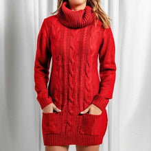 Load image into Gallery viewer, Loose Turtleneck Twist Knitted Long Sleeve Warm